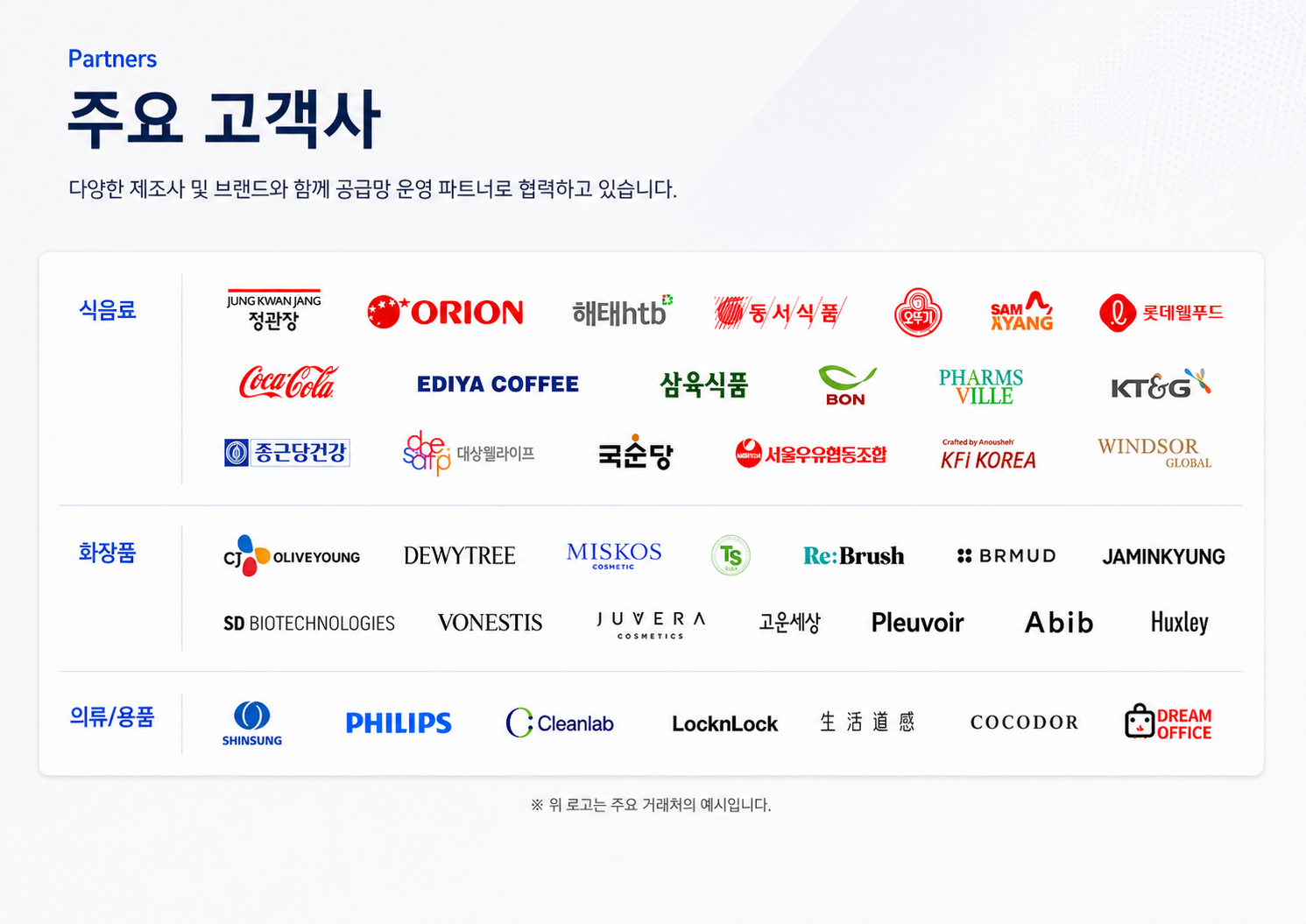 주요 고객사